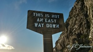 Not an easy way down