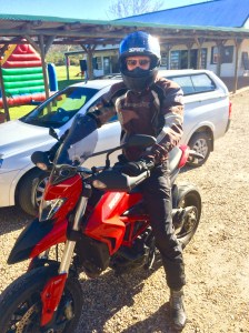 Christoff after his Ducati ride